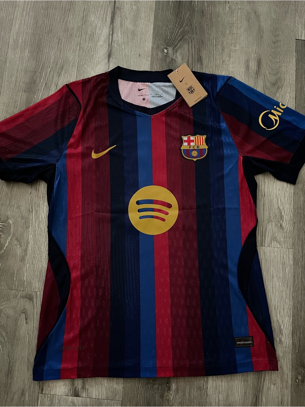 Nike Kids FC Barcelona Stripe Soccer Jersey - Red & Blue